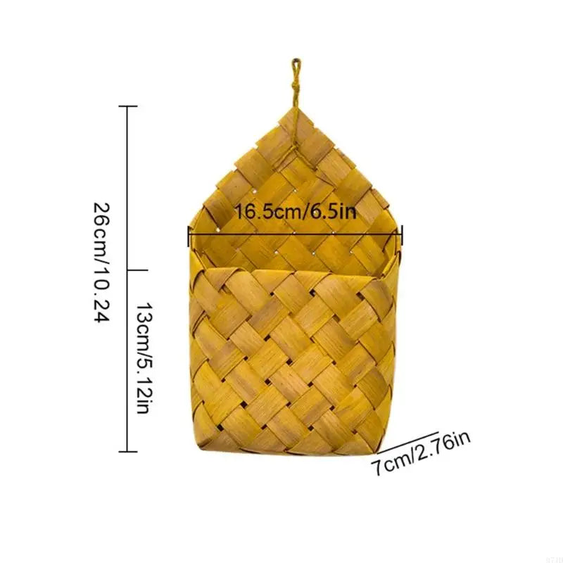 rangement mural tressé rustique pots fleurs jaune doré artisanal ornement maison plantesSuspense courte fin