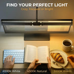 lampe led flexible double tête pince réglable modes couleur niveaux luminosité moderne protection yeux