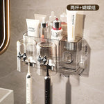 porte brosses dents transparent moderne adhésif motifs décoratifs cosmétiques rangement salle bain minimalistemaximum 14