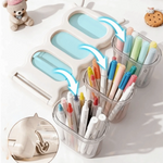 organisateur multinefs renne blanc beige compartiments transparents stylos crayons feutres ciseaux rangement multifonctionnel