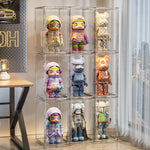 boîte rangement transparente grande taille collection figurines ours peluche voitures sport miniatures