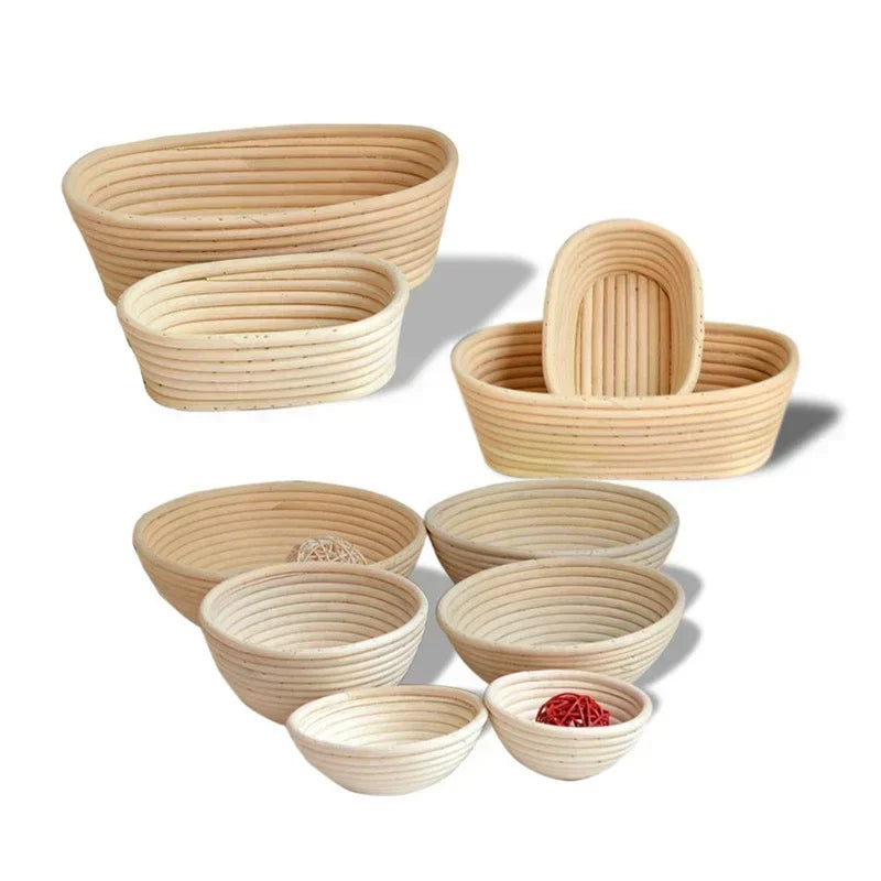 panier pain rattan naturel tissé traditionnel toile lin fermentation artisanal