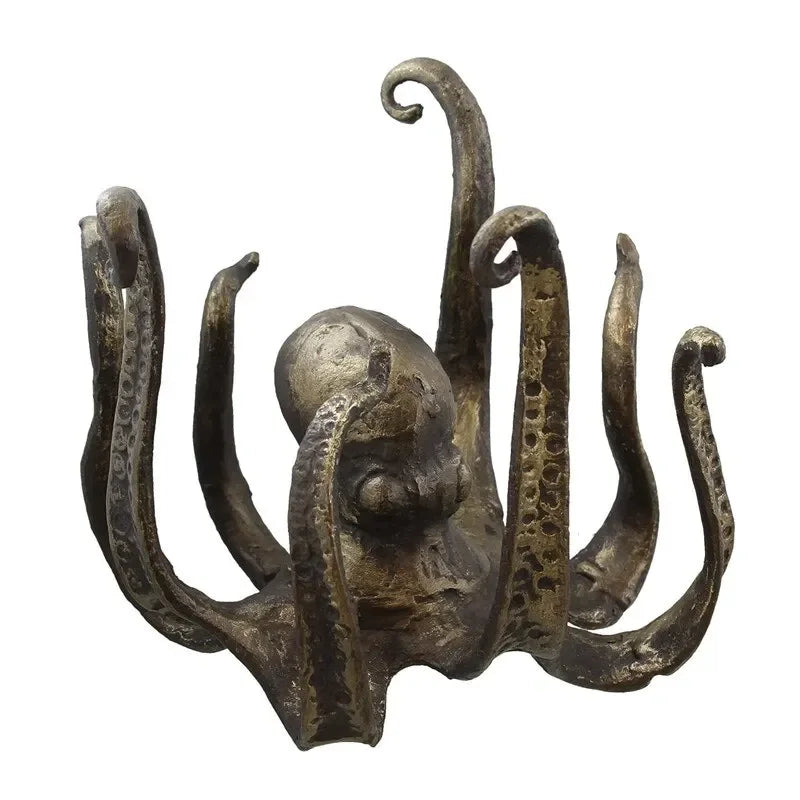 Sculpture pieuvre amusante vue de côté