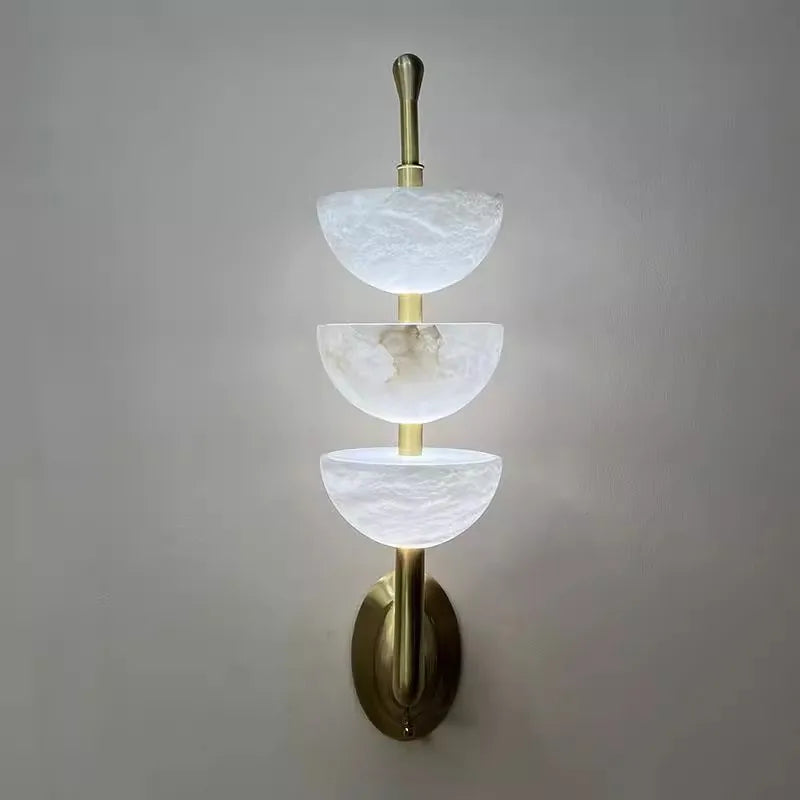 lampe murale moderne marbre blanc noir doré éclairage cuisine chambre coucher salle manger led