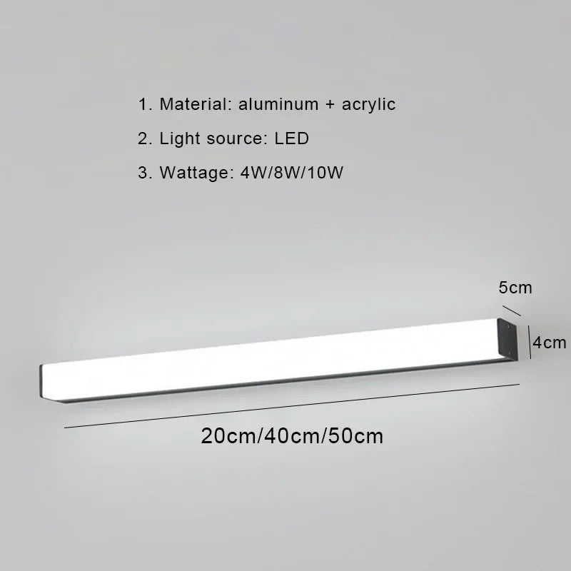 lampe murale led moderne 20cm 40cm 50cm blanc noir rayures
