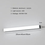 lampe murale led moderne 20cm 40cm 50cm blanc noir rayures