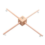 mobile musical bébé structure bois oiseaux ornements suspendus décoration chambre arc ciel illustrations jouets