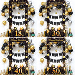 Cadre photo booth avec décorations de fête en arrière-plan