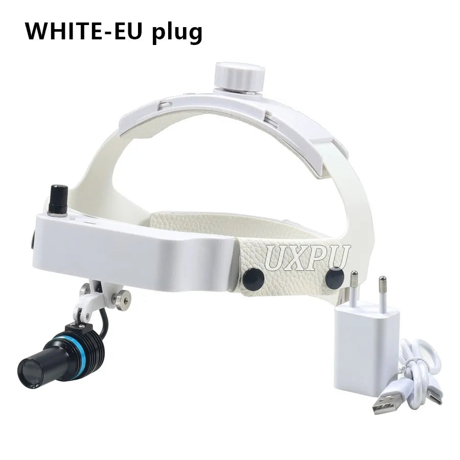 lampe frontale noire blanche ceinture ajustable haute luminosité antidérapante moderne fonctionnelle