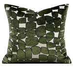 housse coussin jacquard géométrique or blanc moderne décoration canapé chaise maison carré polyester