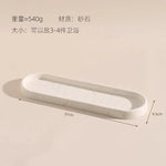 ensemble salle bain moderne brosse dents pot dentifrice distributeur savon blanc crème grain ciment