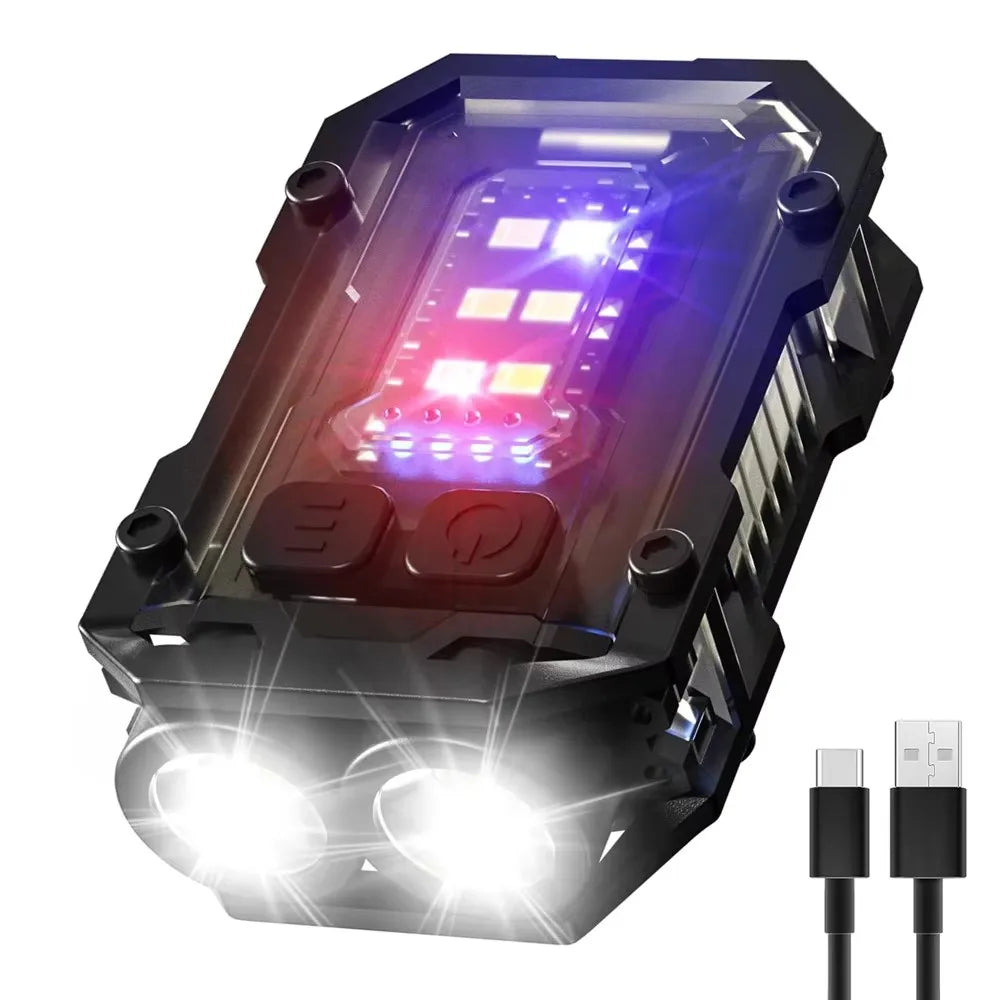 lampe led porte clefs aimantée rechargeable usb modes lumiere intense tactique