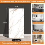 panneau decoratif mural marbre gris clair moderne adhésif imperméable resistant rayures tache d'eau cuisine