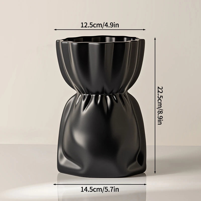 vase blanc moderne minimaliste plastique souple décoration intérieur arrondi chambre salon