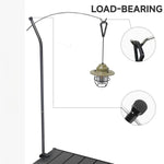 support lampe camping aluminium noir clips portable réglableextérieur moderne camping pique nique