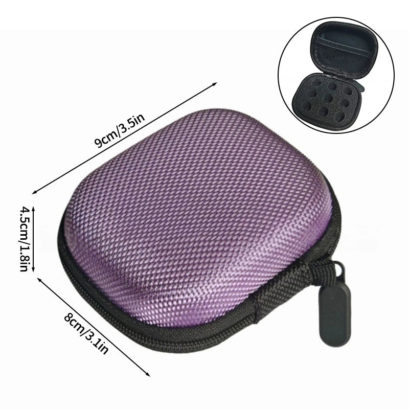 boîte rangement insuline huiles essentielles pochettes alcool seringues coton tige portable pratique noire