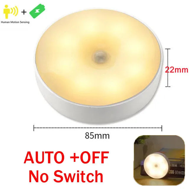 lampe led motion sensor rechargeable magnetique auto eteignante moderne blanc bedroom kitchen