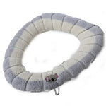 coussin toilette portable gris bleu vert rose rayures doux confortable poignée élastique