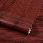 papier peint bois moderne adhésif beige brun rouge gris opacité décoration meubles salon chambre