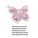 tapis moderne papillon géométrique blanc violet bleu vert jaune rose adhésif salon chambre