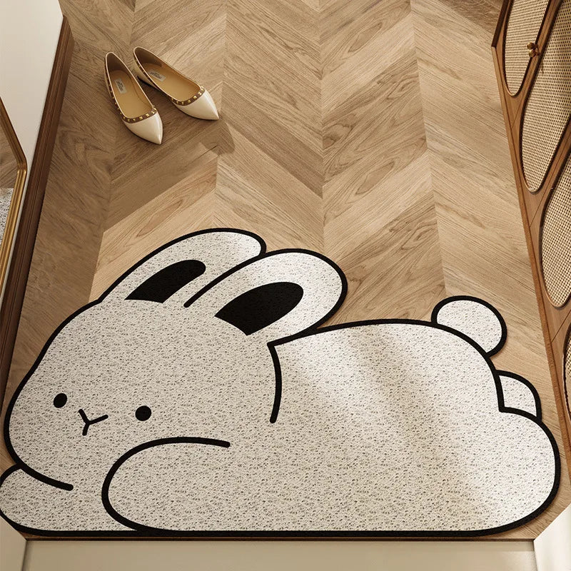 tapis salle bain antidérapant motifs animaux polyester microfibre blanc noir gris beige marron opacité