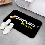 tapis anti dérapant moderne logo mercury racing noir jaune salon salle bain entrée 100x150cm