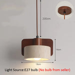 Suspension lumineuse pierre jaune travertin bois marron moderne minimaliste 2000 82000 lumens