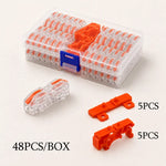 connecteurs electrique orange gris 21 pieces barrettes fixation 8mm 14mm pris courant rechargeable box