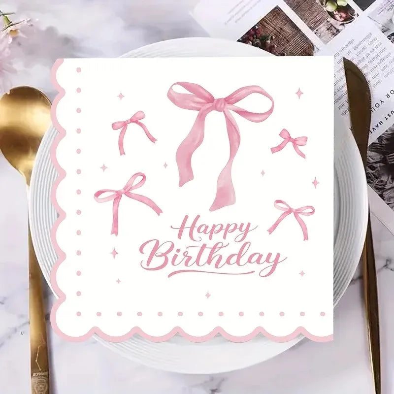 serviettes multicolores fleurs décoratives festives happy birthday anniversaire noël mariage transparentes table festive