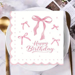 serviettes multicolores fleurs décoratives festives happy birthday anniversaire noël mariage transparentes table festive