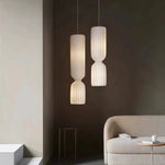 lampe sol moderne blanche tissu rayures verticales cylindrique salon chambre intérieur chic