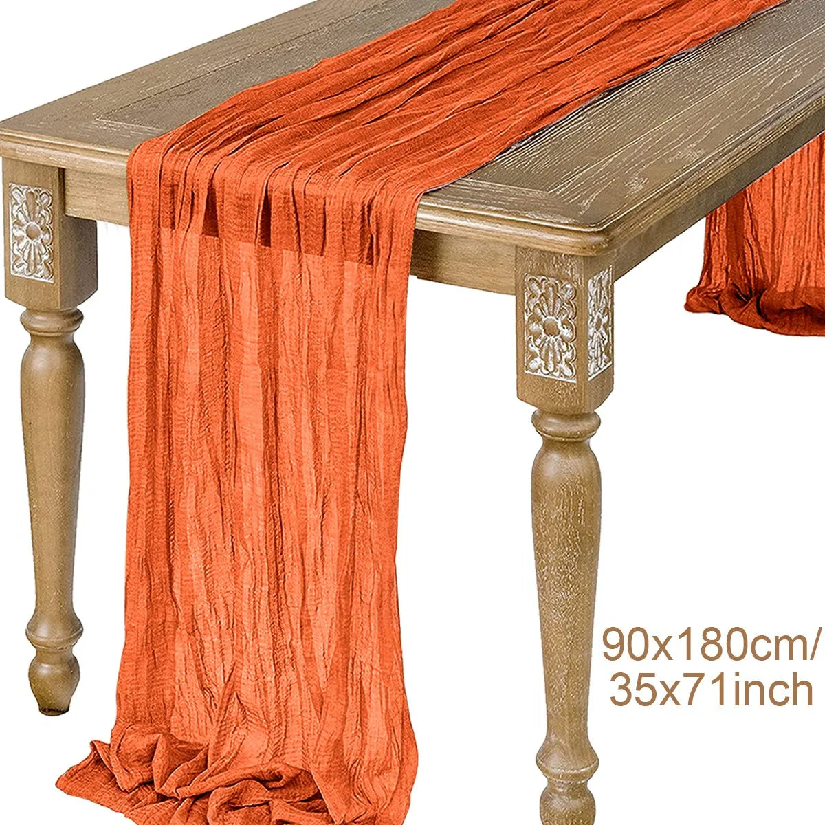 table cheminement plissé beige rustique opacité table manger decor anniversaire mariage lin