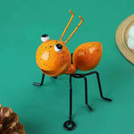 ornement mur insectes métal orange vert bleu points noirs créatif cartoon oeilletsextérieur maison jardin
