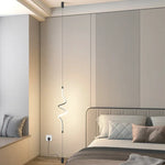 lampe poser moderne noire led adhésif 6w 10w lisse aluminium câble électrique