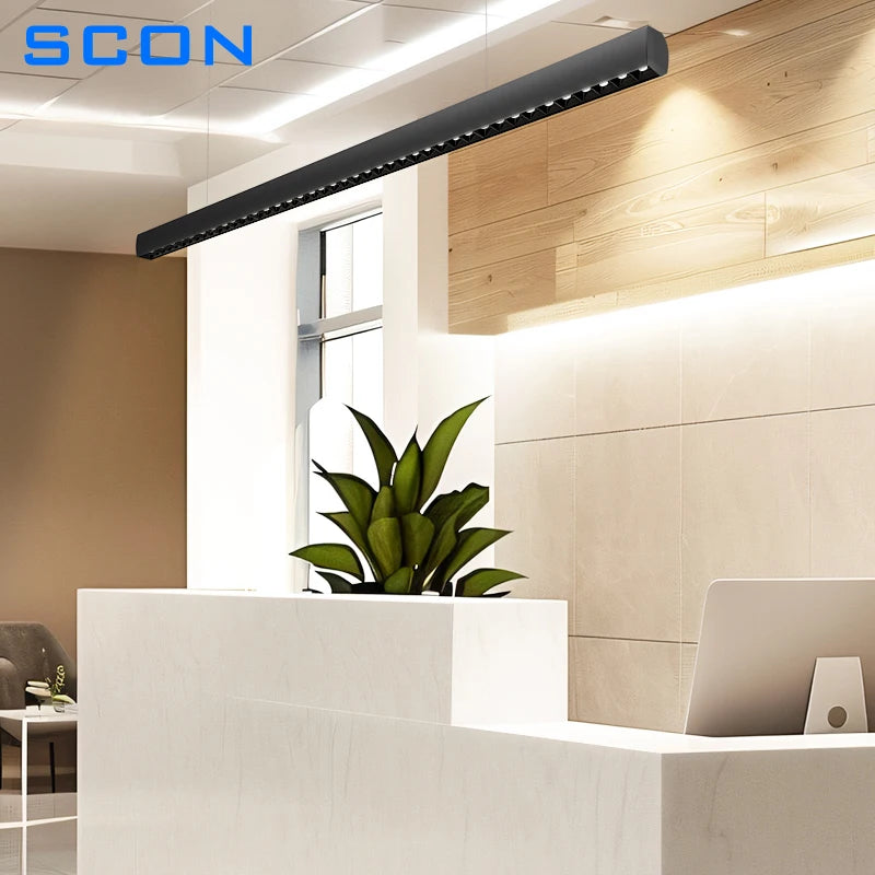 Lampe LED suspendue moderne lumière chaude noir matériau aluminium pendentif