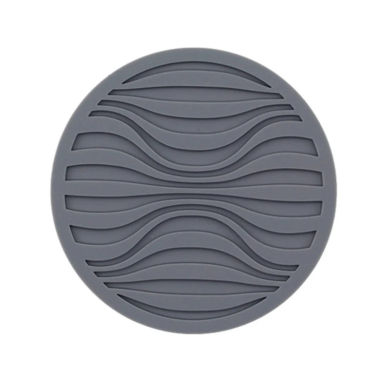 protector pad silicone moderne rayures bleu gris vert noir respectueux environnement 10cm