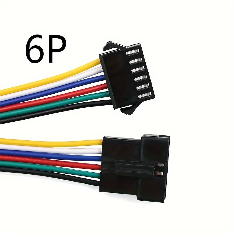 connecteurs led broches cable noir rouge vert bleu blanc clips utilitaires