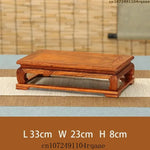 support présentation bois massif socle figurine vase théière décoration chinois traditionnel gravure