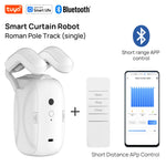 Robot rideau intelligent blanc moderne contrôle app batterie incluse switch manuel lumière température