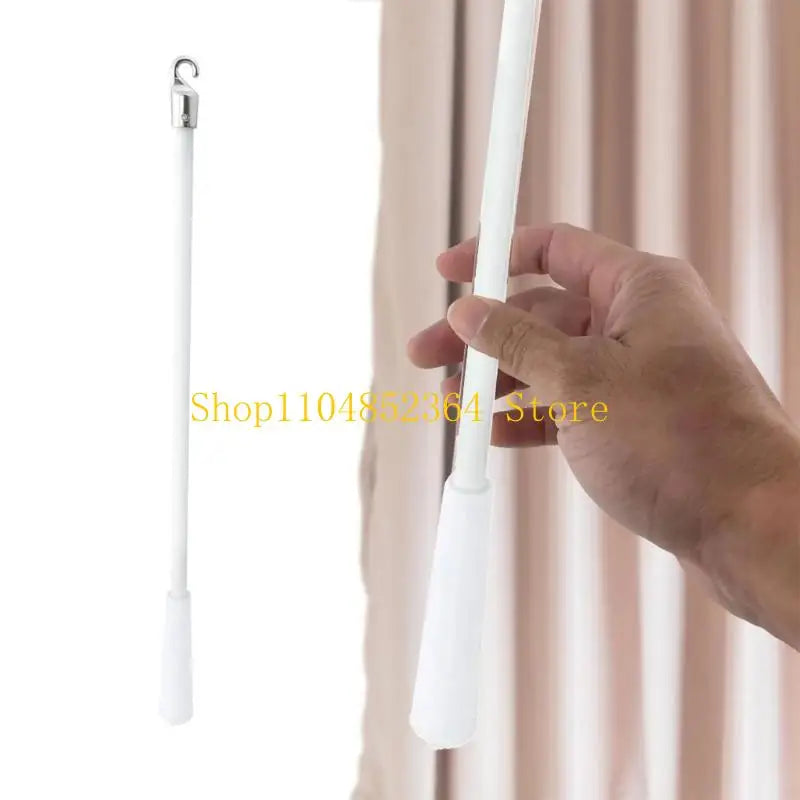 tige rideau blanc moderne anneaux métalliques inclusion 43cm opacité store polonais accessoire