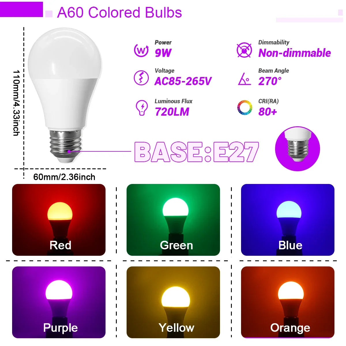 ampoules led blanc opalescent e14 e27 gu10 modernes 25000h 249 2000lm led boule rond