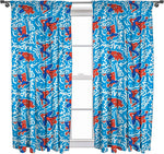 rideaux spider man blanc bleu rouge gris modernes opaques chambre yeux araignée occlusifs deux