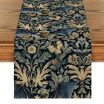 tableau couverture table noire marron floral polyester machine lavable classique mariage