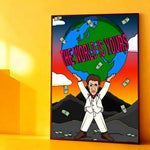 affiche murale moderne pop art THE WORLD IS YOURS multicolore cadre salon chambre