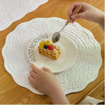 placemat quilté coton moderne blanc vert bleu rose gris marron