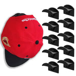 supports stockage murals adhésifs casquettes rouges noires brodées minimalistes 10 pièces