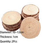 tranches bois naturel marron clair décoration peinture 16cm diamètre rustic artisanal