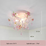 lampe rose fleurs relief translucides romantique chambre fille salon couloir