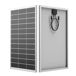 panneau solaire noir cellules solaires carrées industrielle technologie conversion énergie camping caravane maisonextérieur fixations