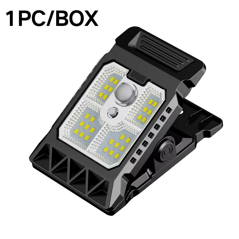 lampe solaire détecteur mouvement clip noir moderne éclairage extérieur jardin autoinstallation ip44